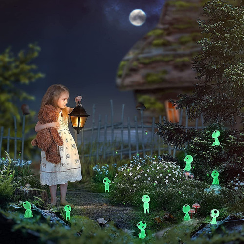 20 Pcs Elfos Árbol Fantasma Luminoso Mini Accesorios Jardín