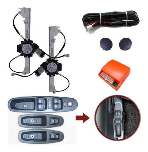 Kit Vidro Fiat Mobi Traseira Tragial Com Furo Retrovisor