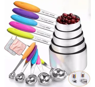 12pcs Juego De Taza Cuchara Y Medidora De Reposteria Cocina