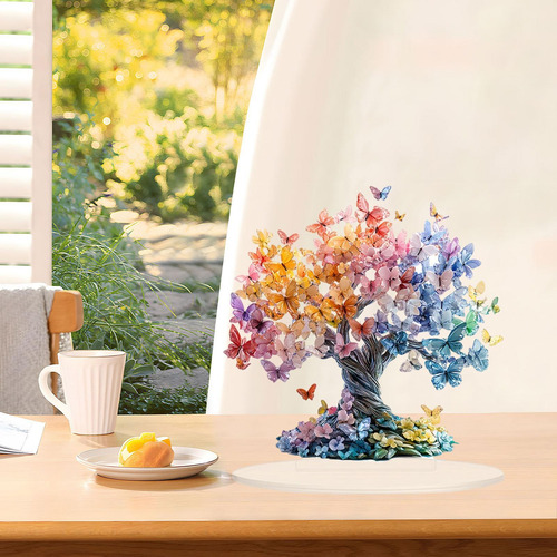 Adorno De Mesa De Árbol De La De Mariposa, Decoración 2d,