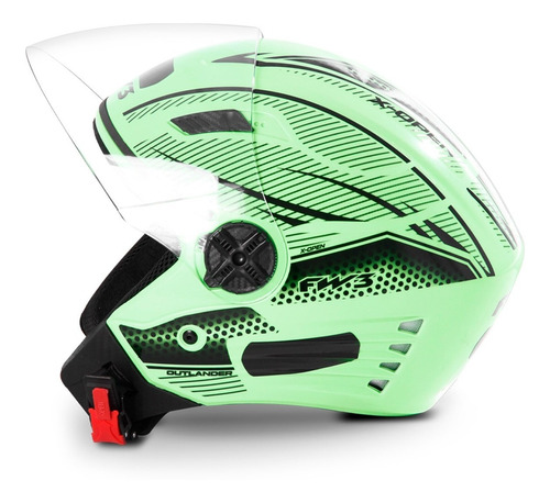 Capacete Aberto Moto X Open Neon Verde