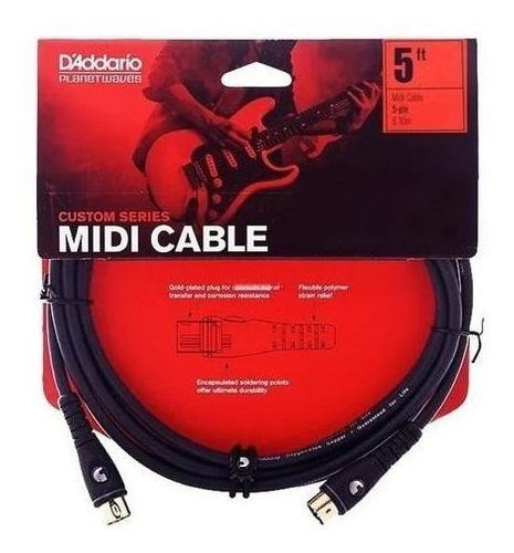 Cable Daddario Pw-md-05 Midi 5 Conectores Dorado 1,50 Metros