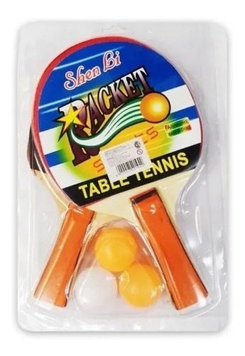 Set Raquetas Ping Pong Tenis De Mesa Rojo Negra Mck 7106 *