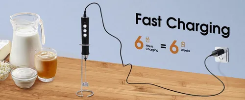 Espumador Milk Frother Foodville Usb Con Soporte