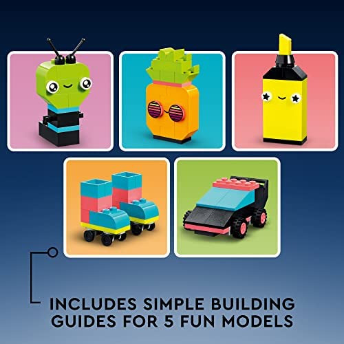 Lego Classic Creative Neon Fun Brick Box Set, Juguete De Con