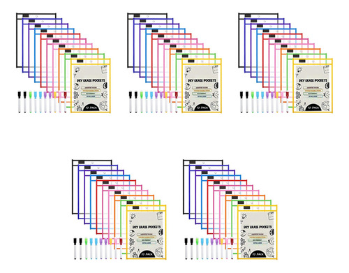 Bolsillos De Borrado En Seco (paquete De 50), Tamaño A4, Par