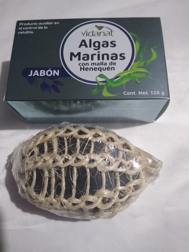 3jabónes De Algas Marinas Con Malla Henequen Vidanat.125gc/u