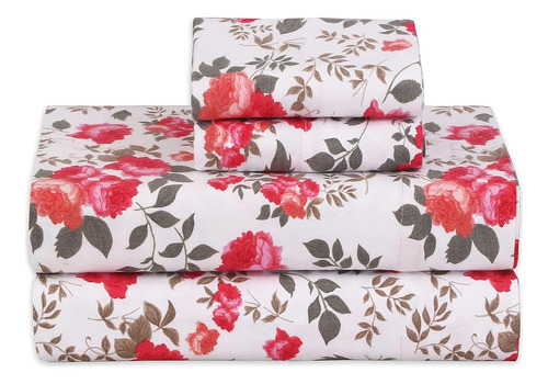 Zoyer Sábanas De Franela Queen Set-4 Pc Queen Flannel Sheet 