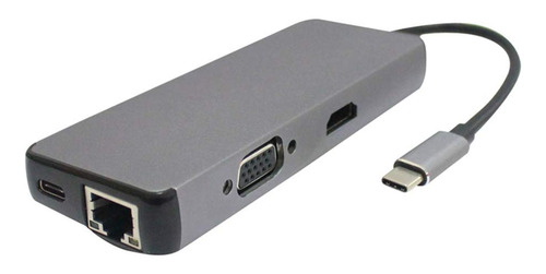 Luokangfan Llkkff Producto Red 8 1 Usb-c Tipo-c Hdmi 4k Lan