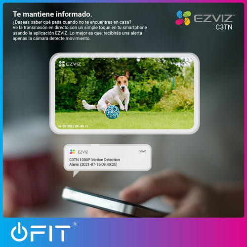 Imagen 4 de 10 de Kit X2 Cámara Seguridad Wifi Ezviz Full Hd + 2 Memorias 16gb