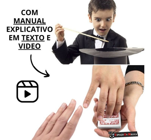 Kit De Magica Baralho Radio 20 Truques Dedo Luz Dedeira Led