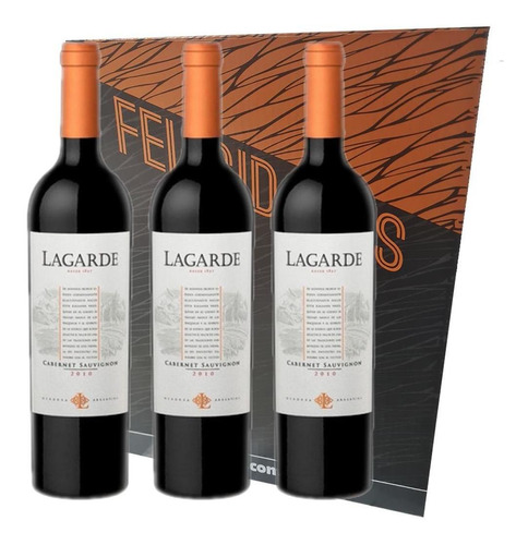 Estuche Regalo X3 Vino Lagarde Tinto De Bodega Lagarde