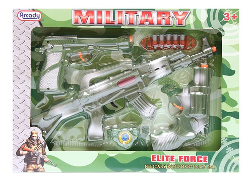Juguete Set De Militar Policia Con Pistolas Plastico Niños