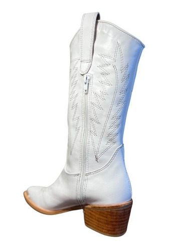 Imagen 2 de 6 de Bota Texana Cuero Combinado Qatar