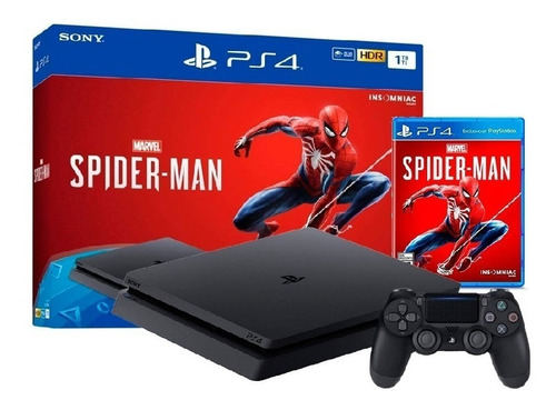 Consola Sony Playstation Ps4 1tb Slim Hdr + Spider Man 