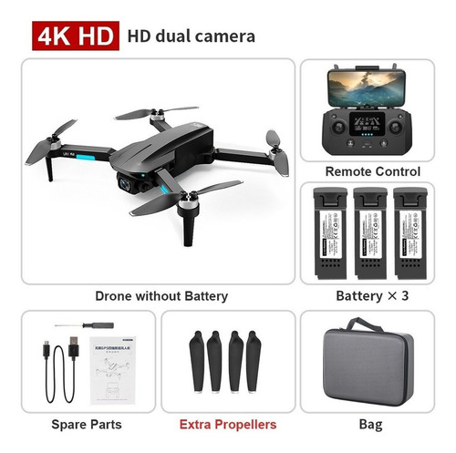 Dron L700 Pro 4k Gps 5g Wifi Fpv 1,2 Km 25 Minutos 2 Batería