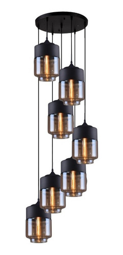 Lámpara Ngr Lighting Con Cristal Ámbar, Mod. Tov-07