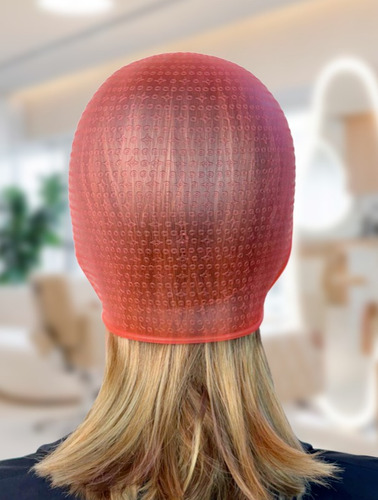 Touca de silicone profissional para mechas 2300 Furos SOS cor transparente