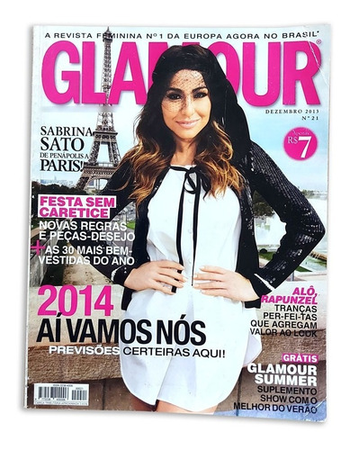 Revista Glamour 21 Dez2013 Sabrina Sato Em Paris Tx