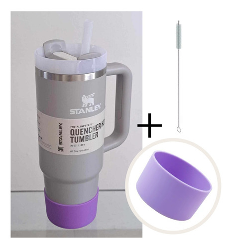 Stanley Quencher 30oz Vaso Taza Mug Termo Asa Con Funda Prot Ceniza - Violeta Quencher