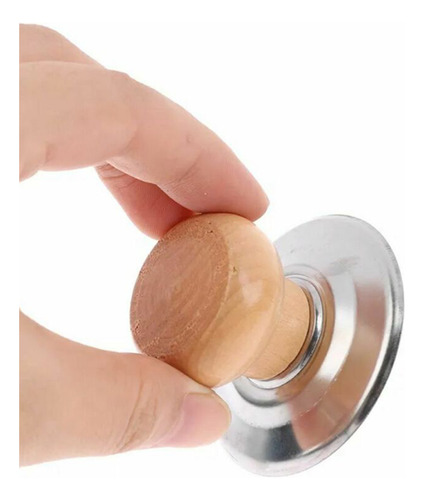 Perilla Para Tapa De Olla De Madera De 2.24 X 1.54 Pulgadas