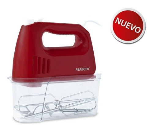 Imagen 3 de 6 de Batidora De Mano Peabody Pe-hma550r 300w Amasador Turbo