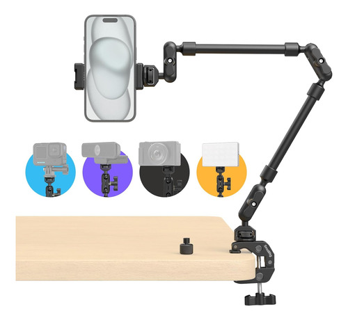 Smallrig 22 Magic Arm W Clamp, Overhead Phone Mount, Fle...