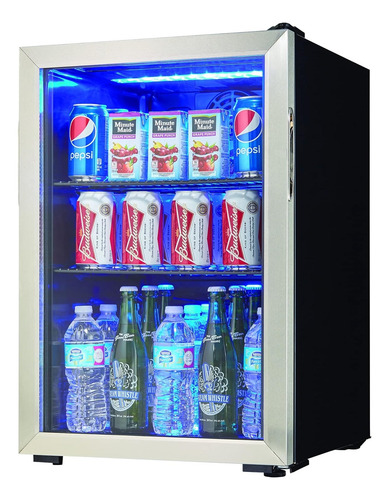 Frigobar Para Bebidas 95 Latas Danby Dbc026a1bssdb 2.6 Pies Plateado