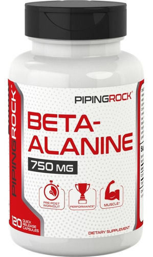 Beta-alanina 750 Mg 120 Cápsulas Aminoácido Fatiga Muscular