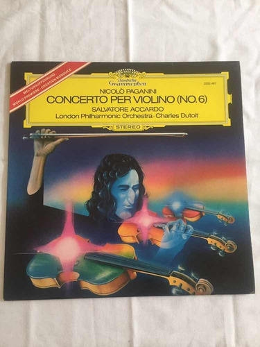 Concerto Per Violino No 6 Salvatore Accardo Disco Vinilo Lp