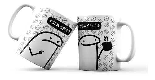 Caneca Flork Meme Bentô Divertida - Com Café & Sem Café