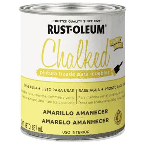 Pintura Chalked Brochable Amarillo Amanecer 1/4g  Rust Oleum