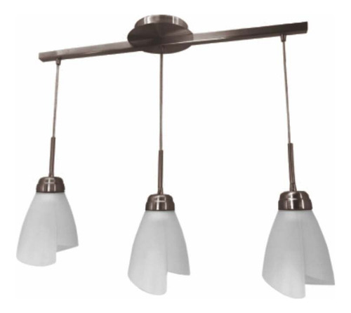 Riel Base Chocolate 3 Luces Con Pantalla Cortada Blanco Mca