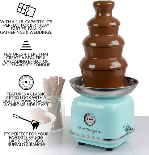 Fuente Para Fondue Nostalgia Clcf4aq, De 4 Niveles, 950 Ml