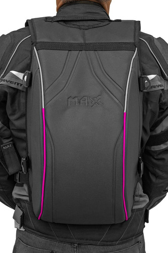 Mochila Aerodinamica Moto Feminina Max Porta Capacete Rosa M
