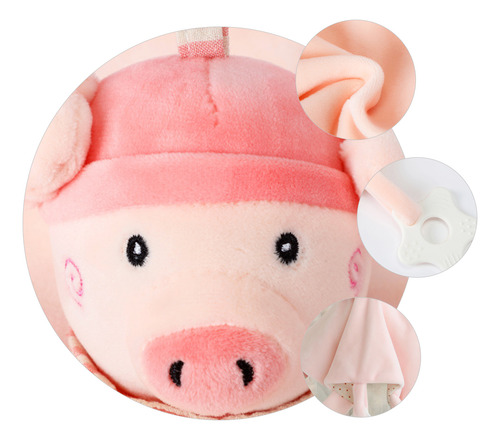 Mantas De Cerdo De Peluche Con Etiquetas, Manta Sensorial Re