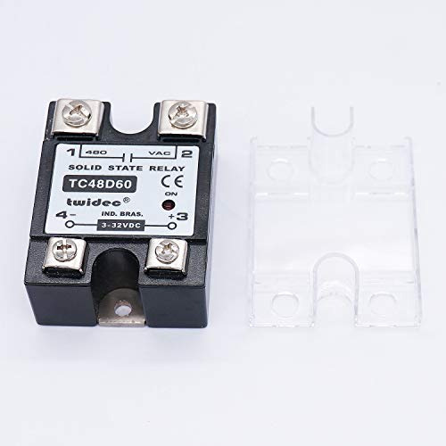 /output Single Phase Ssr Solid State Relay 60a 3-32v Dc...