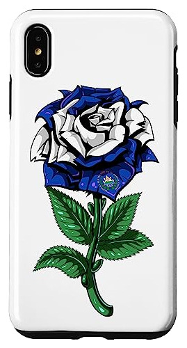 Funda Para iPhone XS Max El Salvador Flag Rose-02