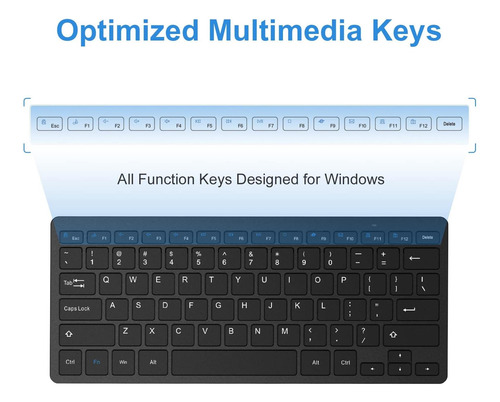 Omoton Teclado Inalámbrico Bluetooth P/ Tablet Pc Notebook