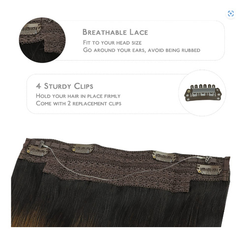Extensiones De Cabello Con Alambre, Cabello Natural 16