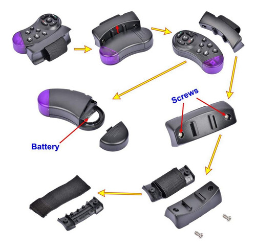 Control Remoto Inalámbrico Universal Para Volante Con 11 Bot