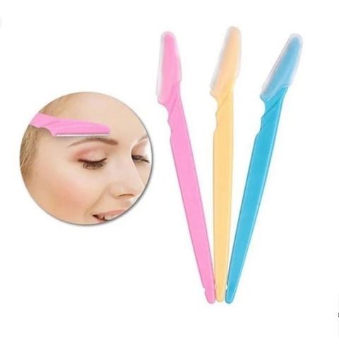 Imagem 2 de 7 de Lâmina De Sobrancelha Feminina Dermaplaning Kit C/3 Navete