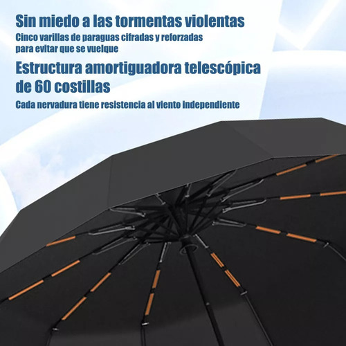 Paraguas Sombrilla Protección Uv Automático Con 12 Varillas