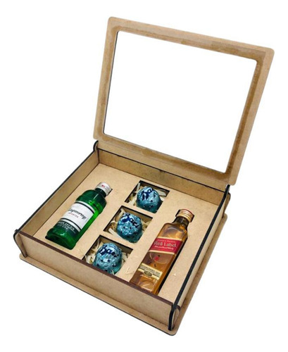 Caixa De Lembrancinha Com Bebida 50ml Tanqueray/red Label -