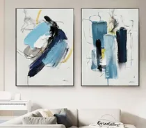 Comprar Díptico Flores Para Living O Dormitorio Pintado A Mano