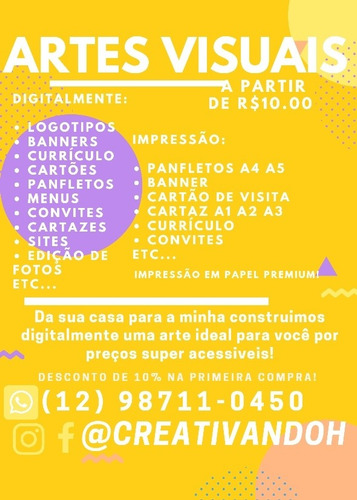 Imagem 1 de 1 de Artes Visuais Digital Ou Impresso - Creativandoh