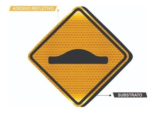 Placa De Lombada / Saliência Com Adesivo Refletivo A-18 Ti