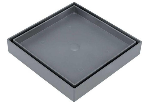 Ralo Oculto 15x15 Invisível Seca Piso Porcelanato Cinza Pvc