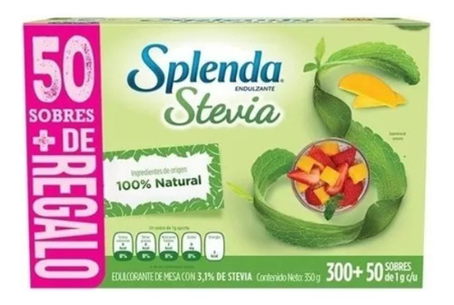 Endulzante Splenda Naturals Stevia 350 G Sobres 350