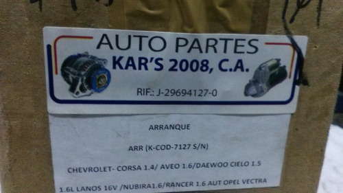 Arranque Arr-7127 S/n Chevrolet Corsa 1.4 Aveo 1.6 Daewoo